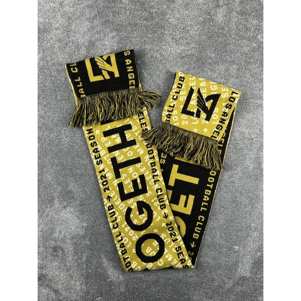 LAFC‎ Los Angeles Football Club 2021 Season Member Scarf Black Gold MLS Soccer